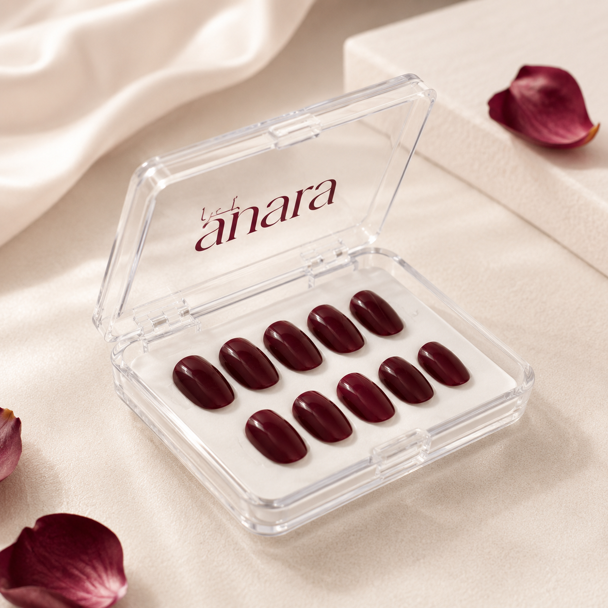 ANARA bordeaux press-on nail product