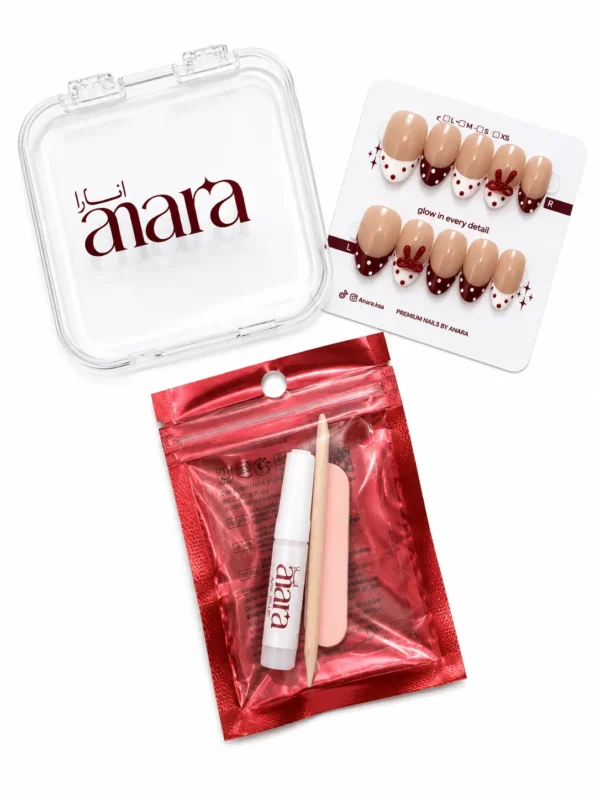 Classic Red Dot French press-on nails, medium oval: ready to wear