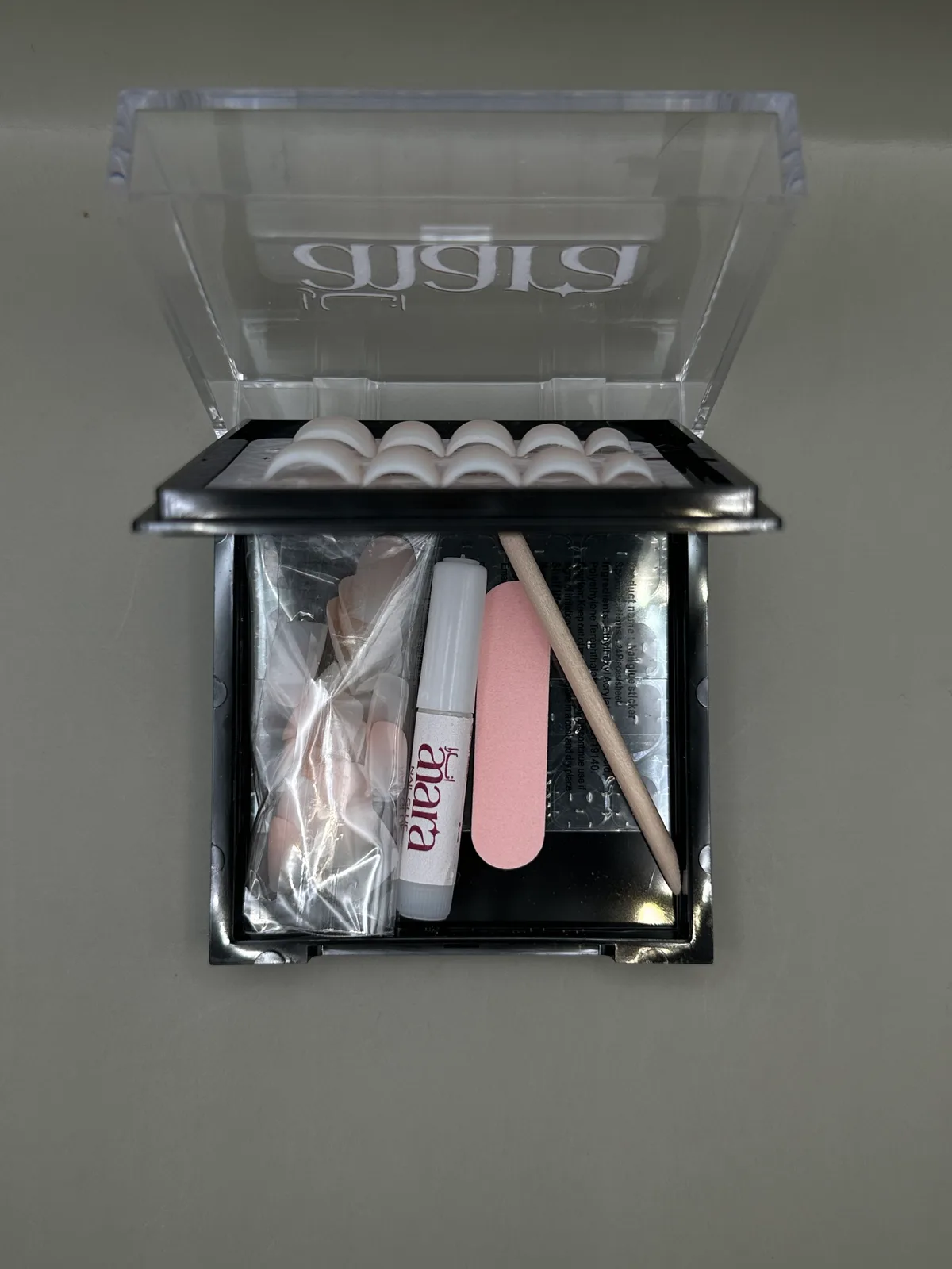 Bare Nude Press-On Nails — Short Square, Matte — detail view